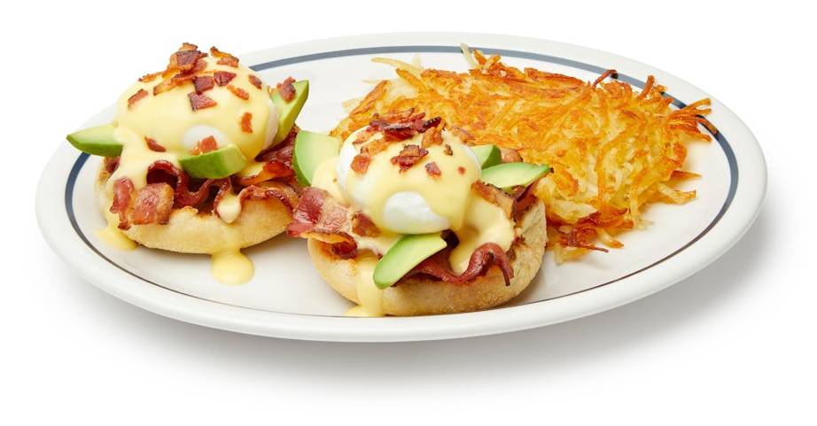 Bacon Avocado Eggs Benedict