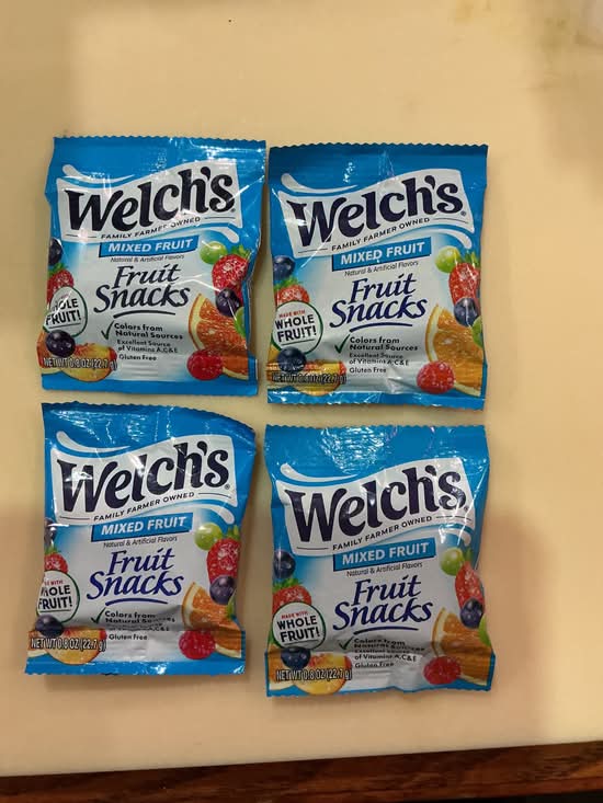 4 Welch’s  mixed fruit