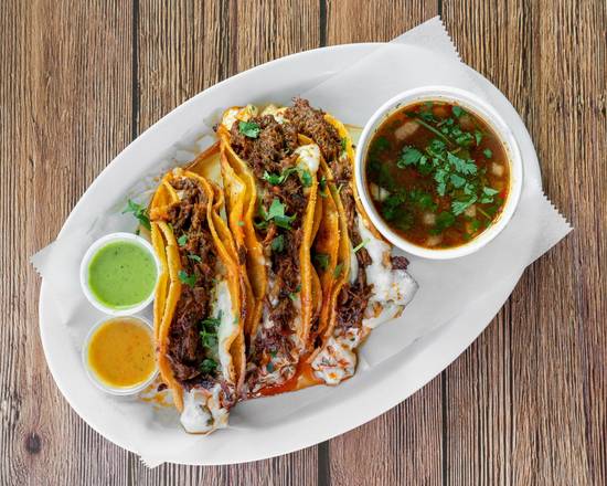 Beef Birria tacos (3 pcs)