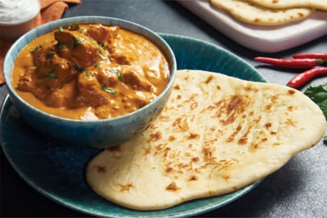 Butter Chicken with Plain Naan