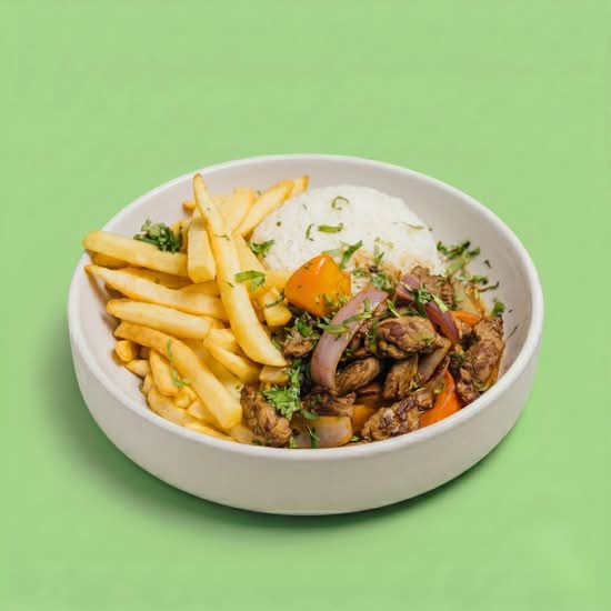 chicken saltado.