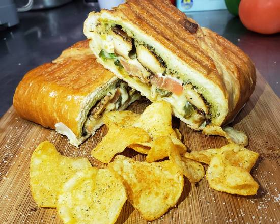 Chicken Panini with Chips
