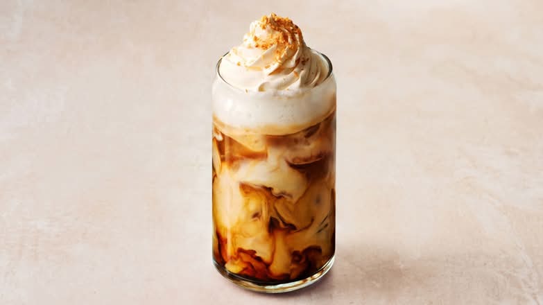 Banana Coconut Iced Latte / Latte glacé banane-coco