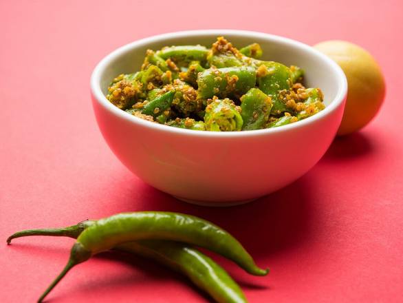 FRESH SPLIT GREEN CHILLI PICKLE
