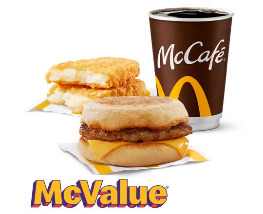Sausage McMuffin McValue Meal [530.0 Cals]