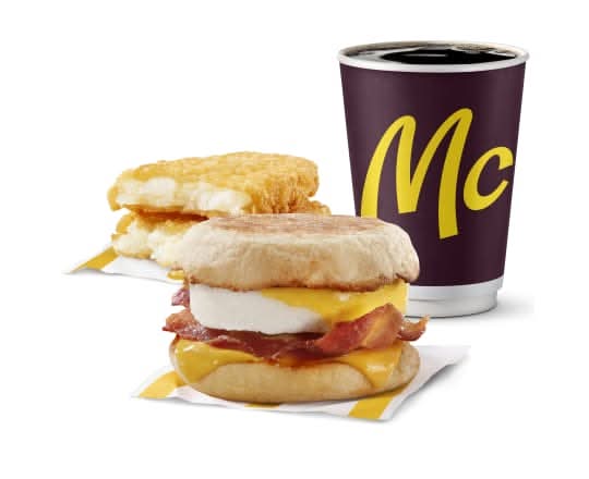 Bacon 'N Egg McMuffin Extra Value Meal [470.0 Cals]