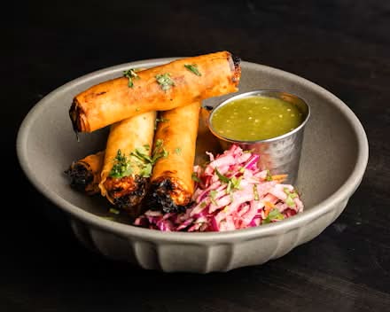 Duck Carnitas Spring Rolls
