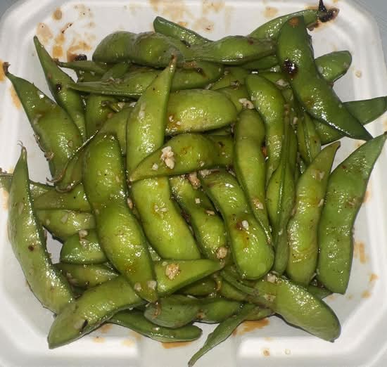 Spicy Garlic Edamame