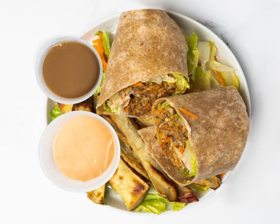 Whole Wheat Veggie Burger Wrap