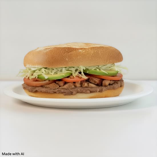 Braised Pork Plain Torta (Carnitas)