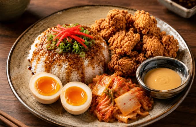 Fried Chicken Rice Bowl