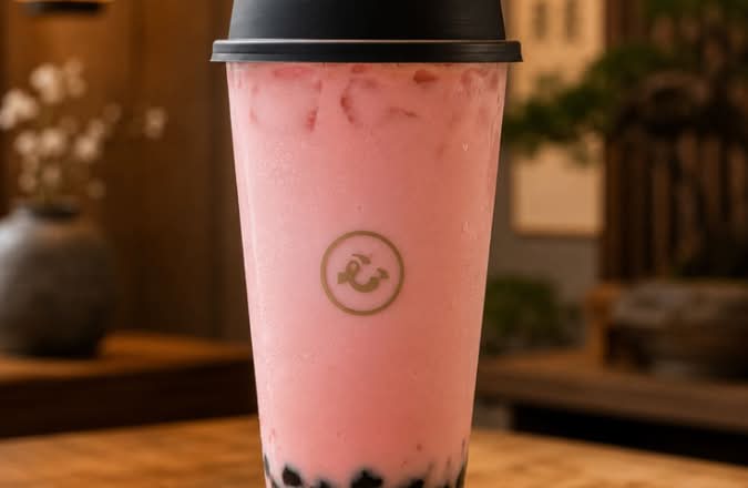 Strawberry Boba Tea
