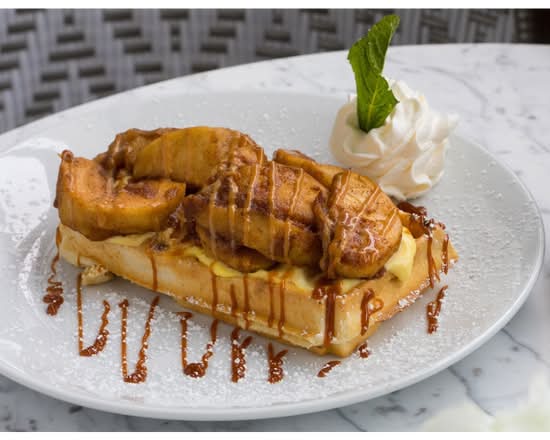 Apple Cinnamon Crème Brûlée Waffle
