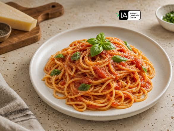 Spaguetti con Tómate Uber