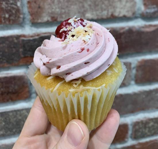 Coconut Raspberry Cupcake
