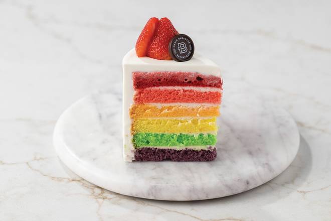 Rainbow Cake Slice