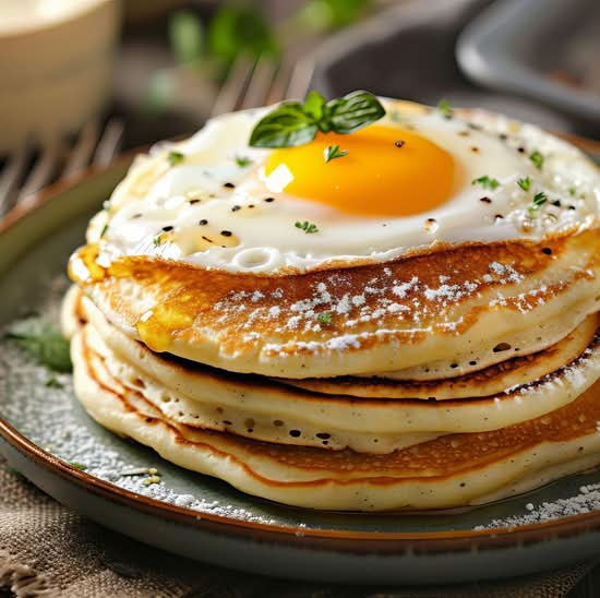 Pancake Platter with Eggs