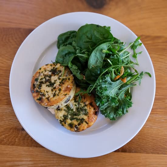 Spinach Feta Frittata Plate