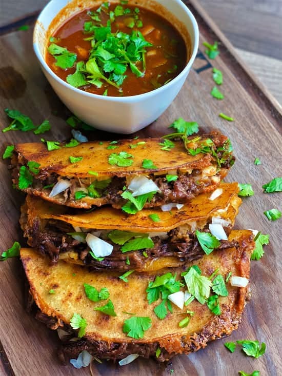 (3) Cheesy Taco Birria