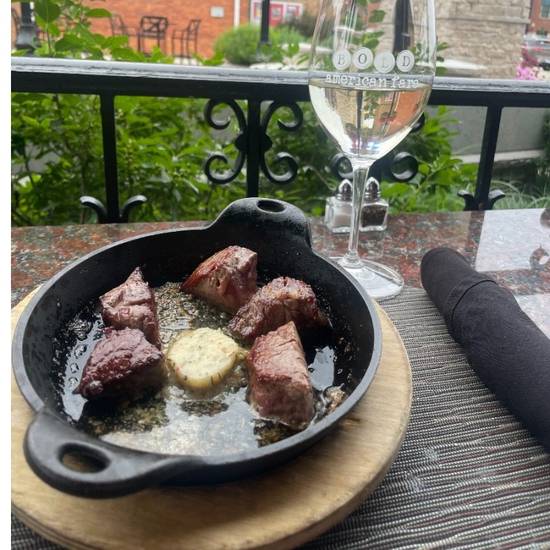 Pan seared filet tips