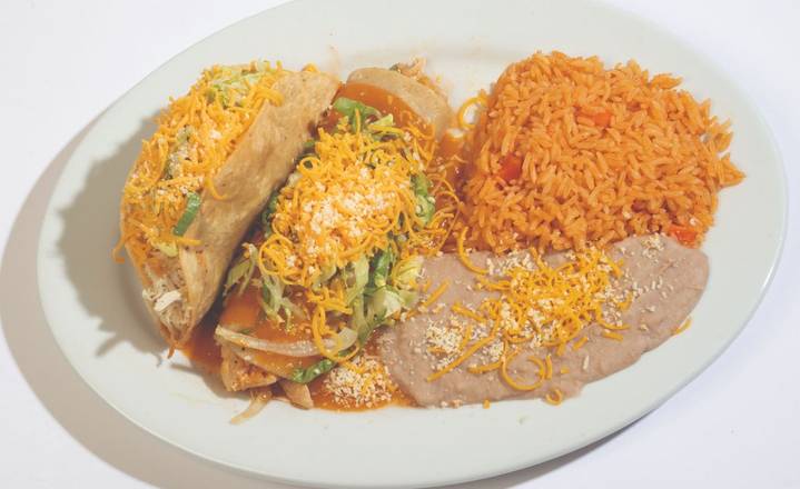#6 Crispy Chicken Taco & Chicken Enchilada