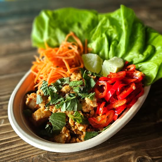 Tofu & Crispy Rice Lettuce Wraps