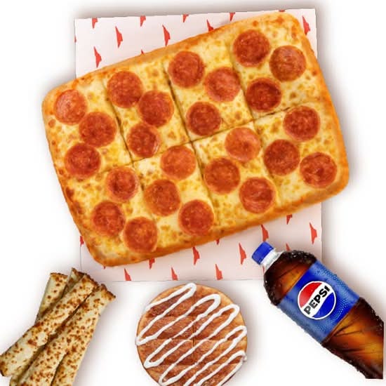 Pan Pizza Mediana Rectangular de Pepperoni Combo Plus