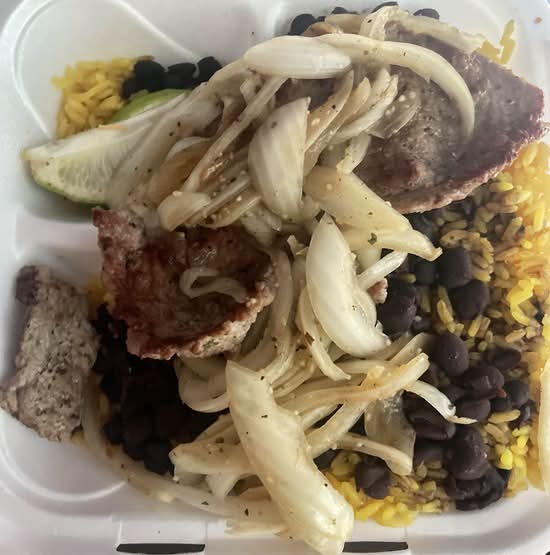 Grilled Mojo Pork Steak with Onions