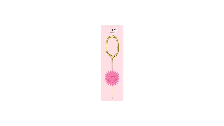 TOPS Malibu "0" Sparkler Candle