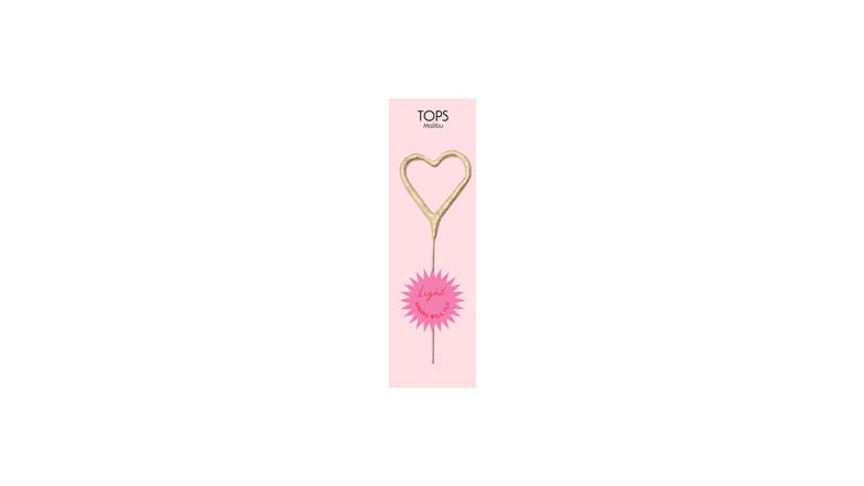 TOPS Malibu "Heart" Sparkler Candle