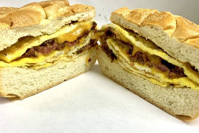 Beef Bacon, Eggs, & Cheese