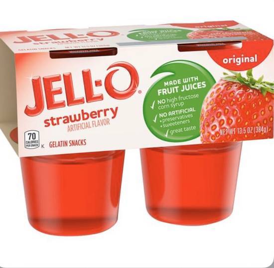 JELLO- Strawberry Original (4pc)