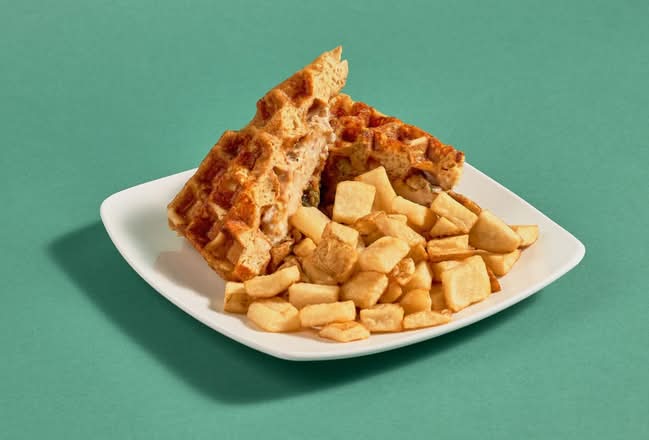 Sweet 'n Spicy Fried  Chicken Waffle Sandwich