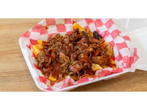 Loaded fries with pulled pork