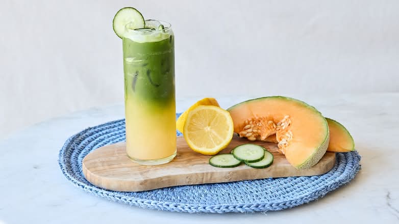 cucumber melon MATCHA lemonade