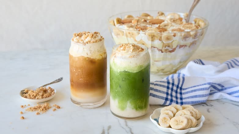 banana pudding iced latte