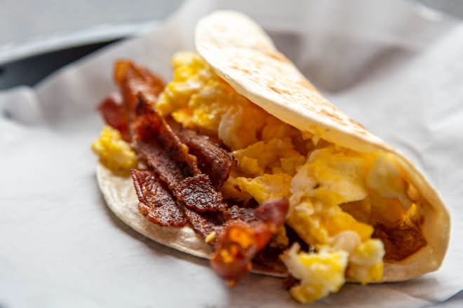 Egg & Bacon Taco