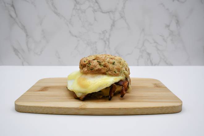 Smoked Bacon, Egg, and Cheese Biscuit