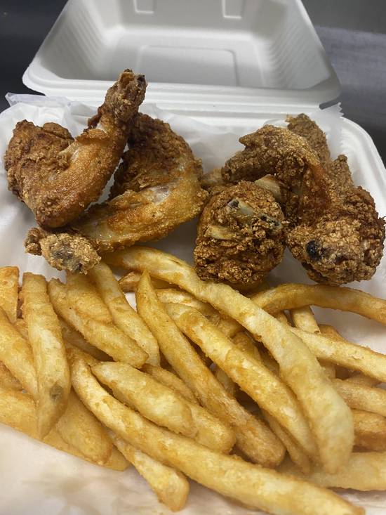 4 Piece breaded  whole wing meal