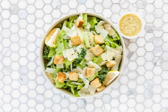 Lemon Kale Caesar Salad