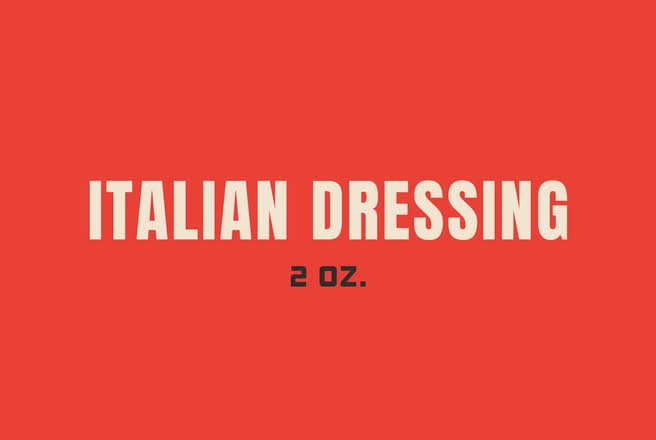 SIDE Italian Dressing 2 oz