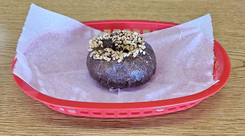 Glazed Chocolate Cake with Peanuts