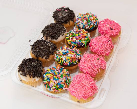 Mini Sprinkle Cupcakes