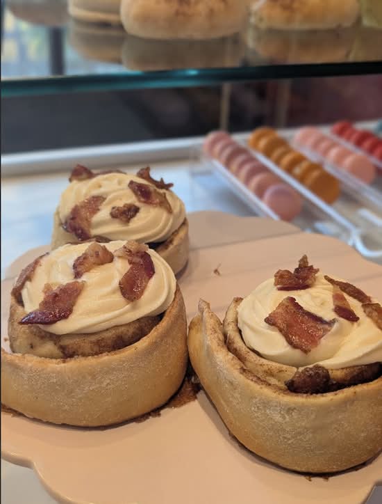 Maple Bacon Bourbon Cinnamon Roll