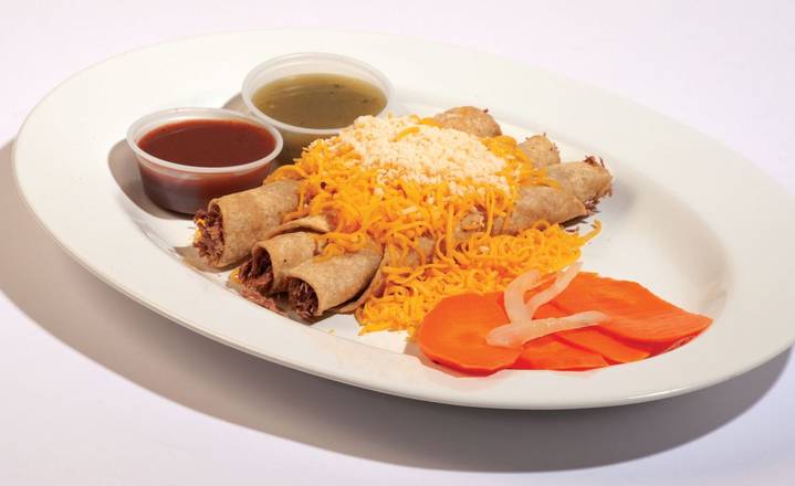 3 Rolled Tacos w/Cheddar Cheese