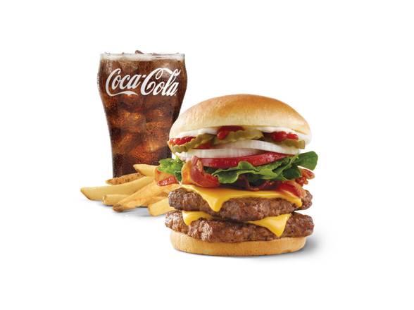 Bacon Deluxe 1/2 lb* Double with Cheese Combo