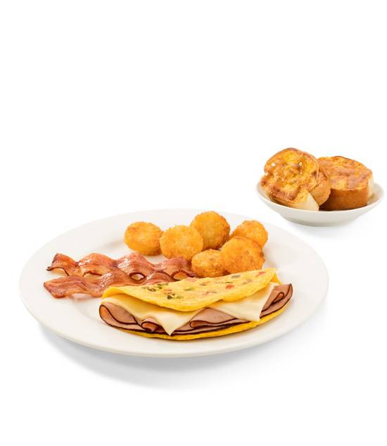 Mega Desayuno (Omelet con Jamón)