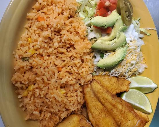 Breaded fish plate