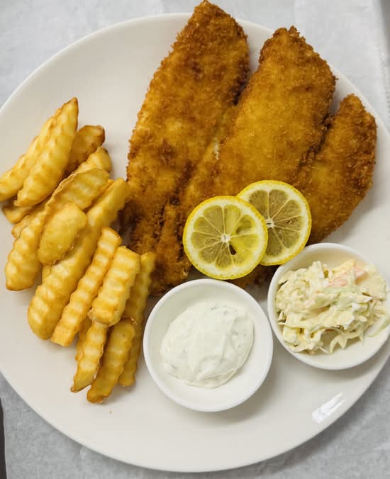 Fried Cod with Potato Chip
