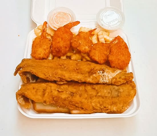 2 Pc Fish & 5 Pc Shrimp Combo